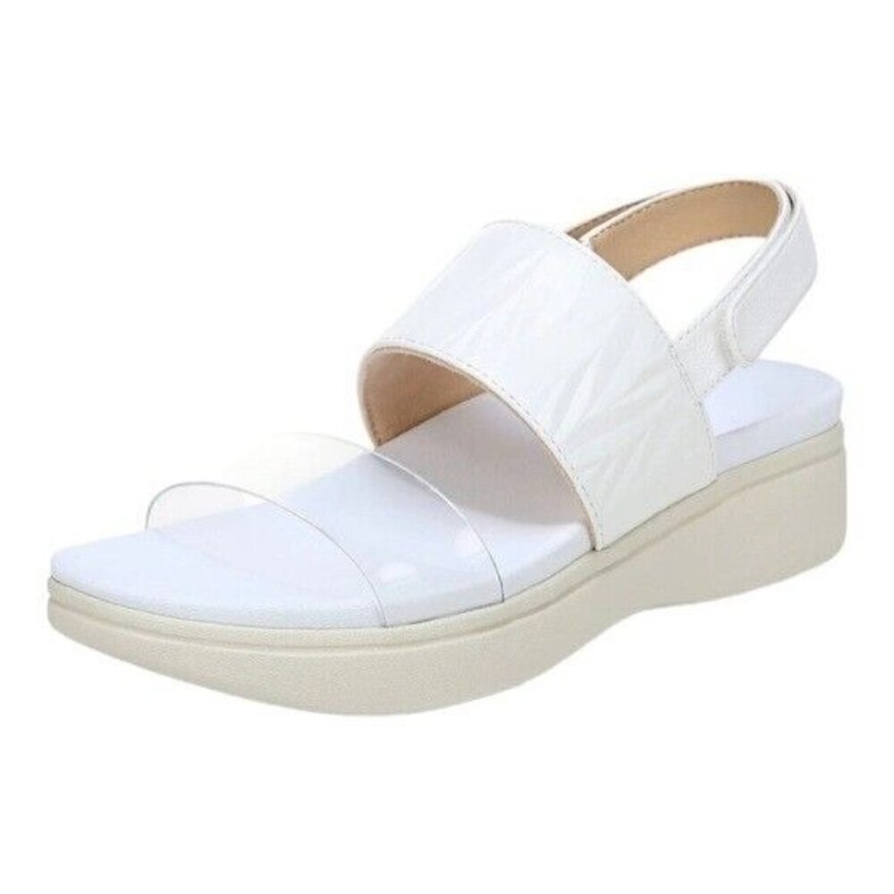 VIONIC Karleen Embossed Leather Sandals White Size 11 NEW - Picture 1 of 8